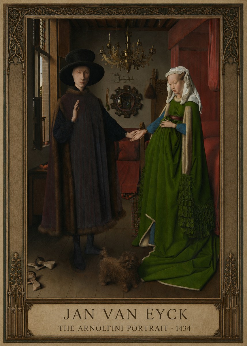 Jan van Eyck The Arnolfini Portrait IV No1 - Juliste