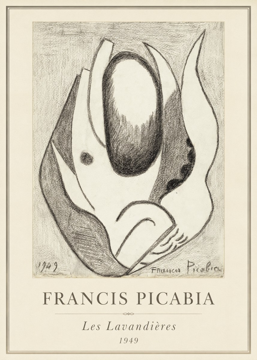 Francis Picabia Les Lavandières No4 - Juliste