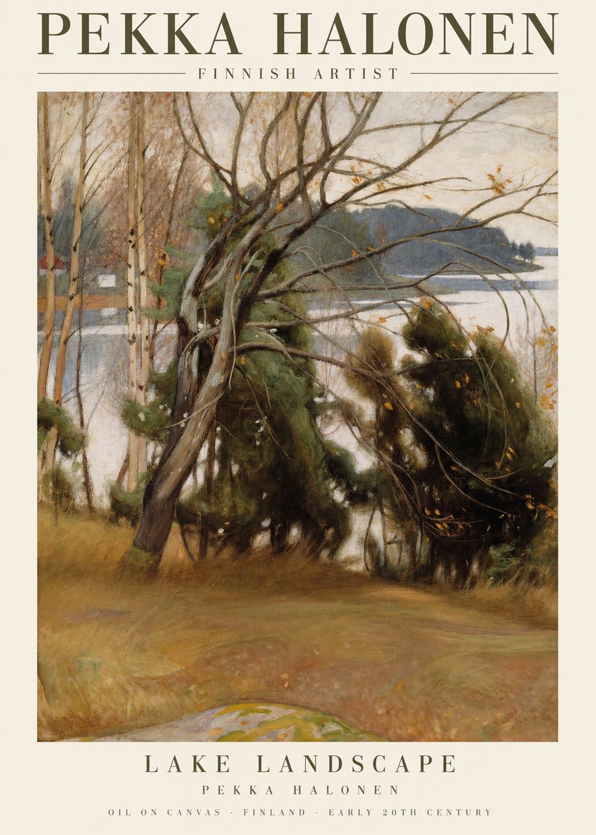Pekka Halonen Lake Landscape No1 - Juliste