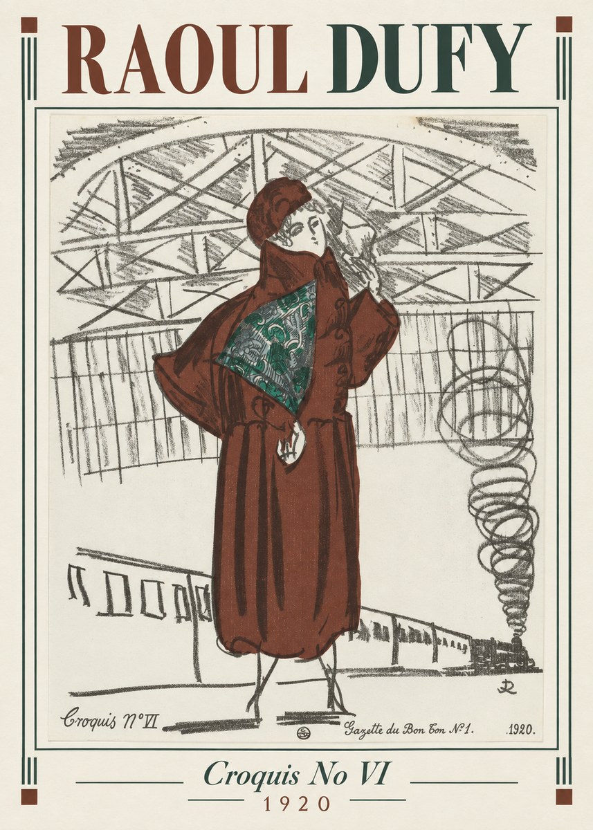 Raoul Dufy Croquis No Vi No1 - Juliste