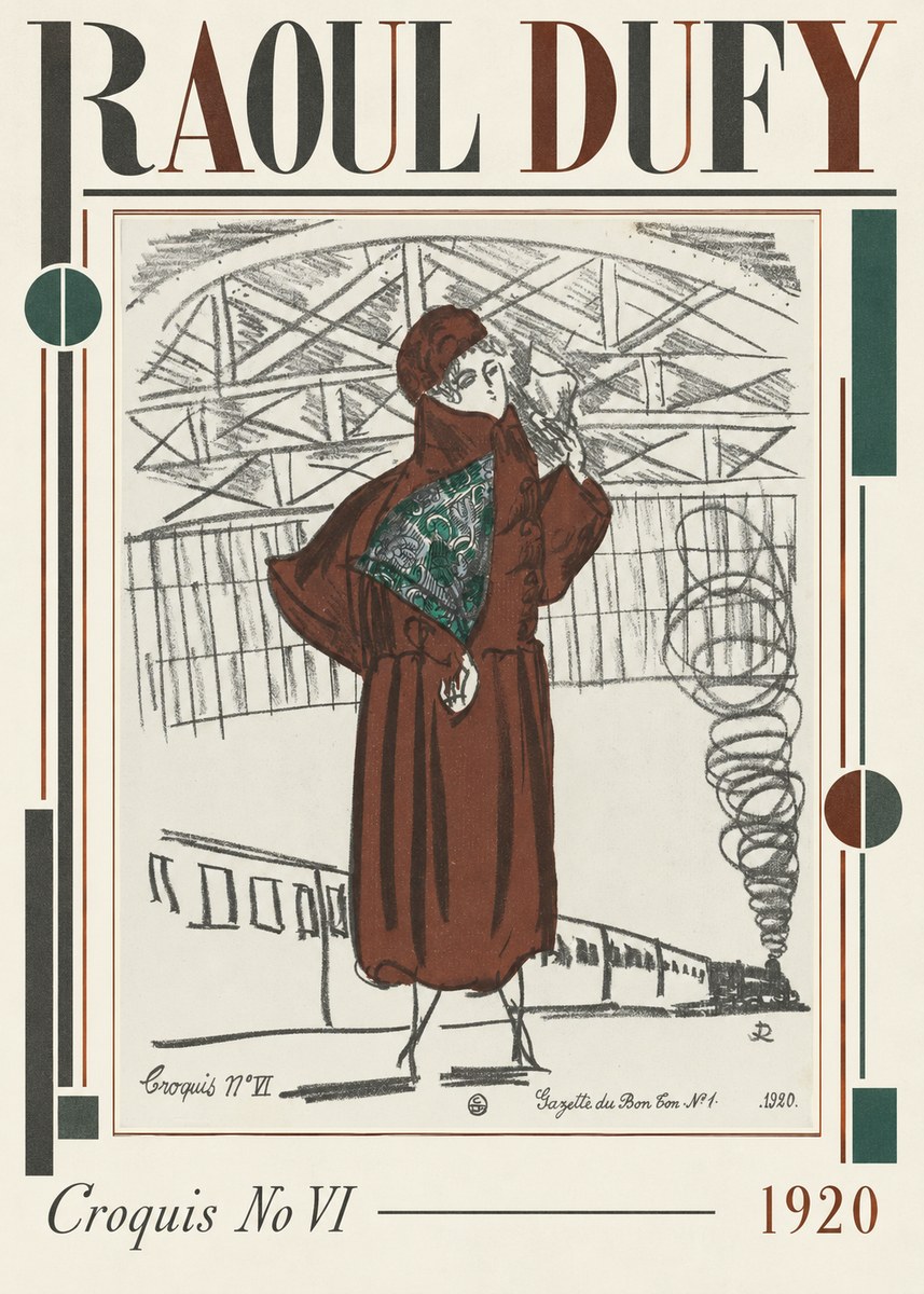 Raoul Dufy Croquis No Vi No2 - Juliste