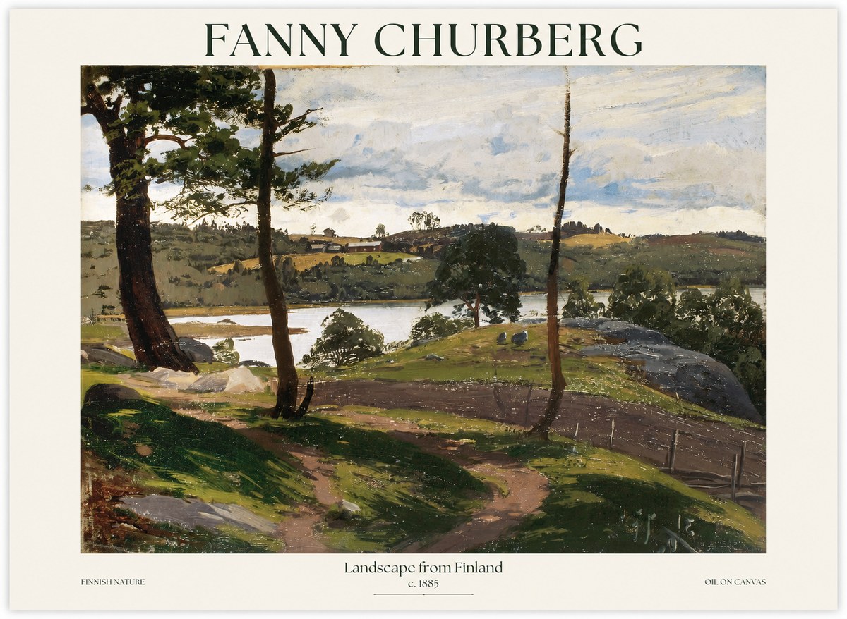 Fanny Churberg Landscape from Finland No1 - Juliste