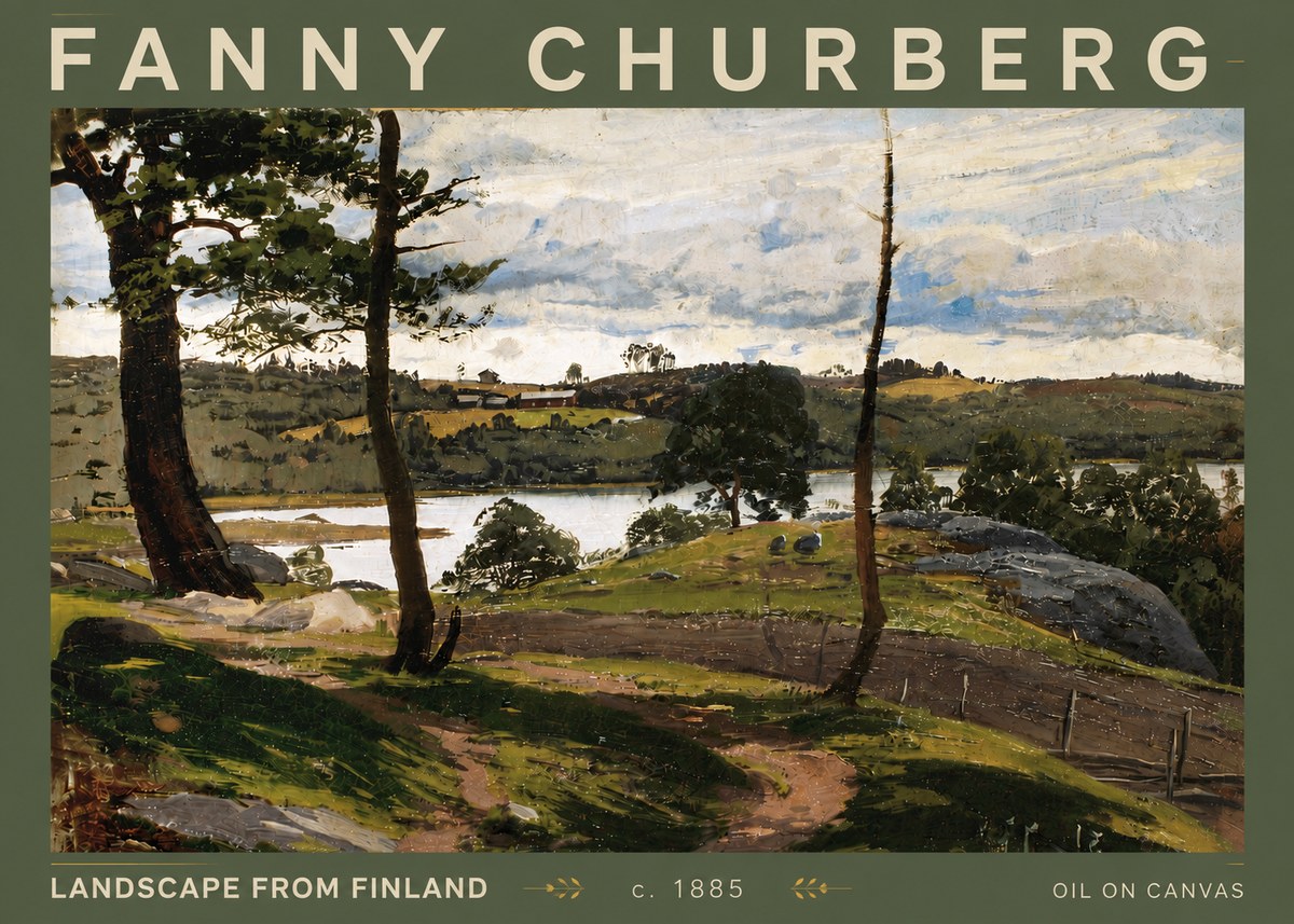 Fanny Churberg Landscape from Finland No5 - Juliste