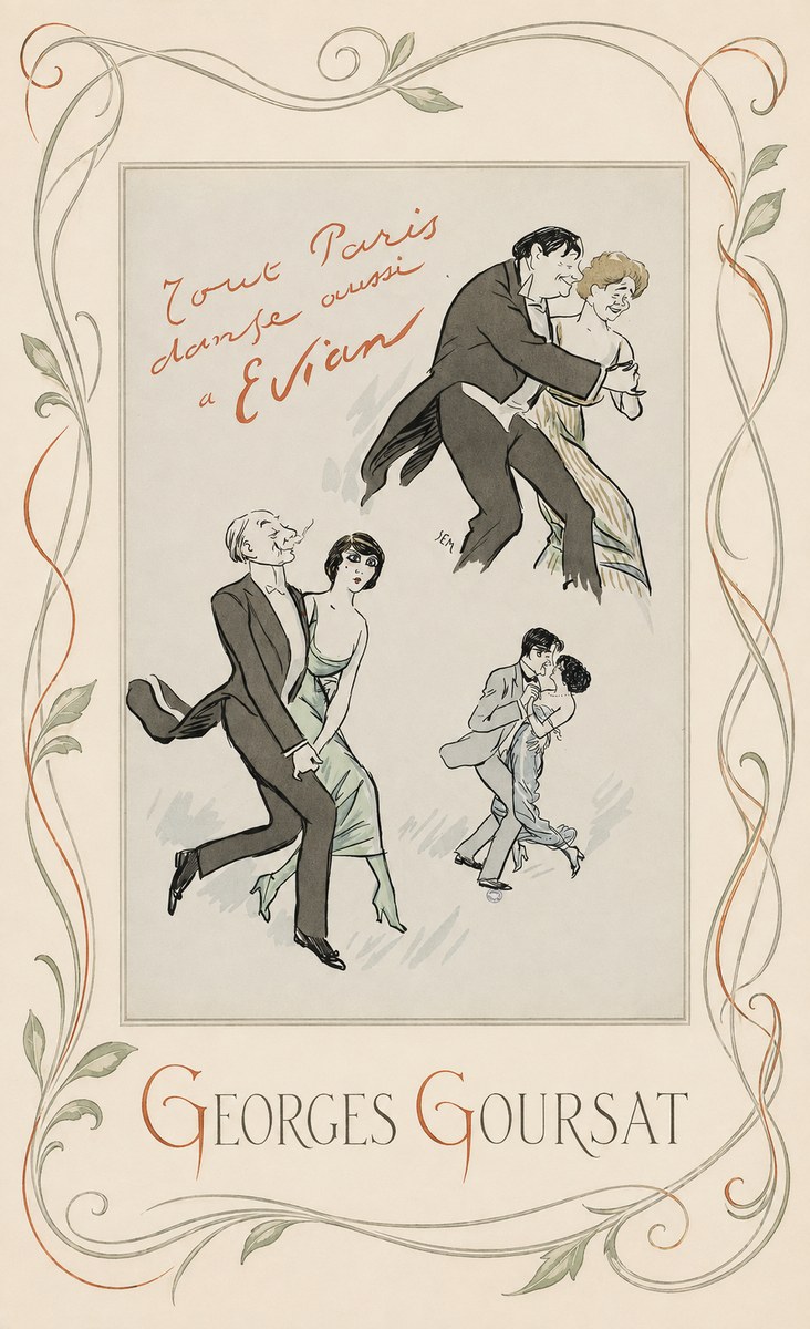 Georges Goursat Tout Paris Danse Aussi À Evian No4 - Juliste
