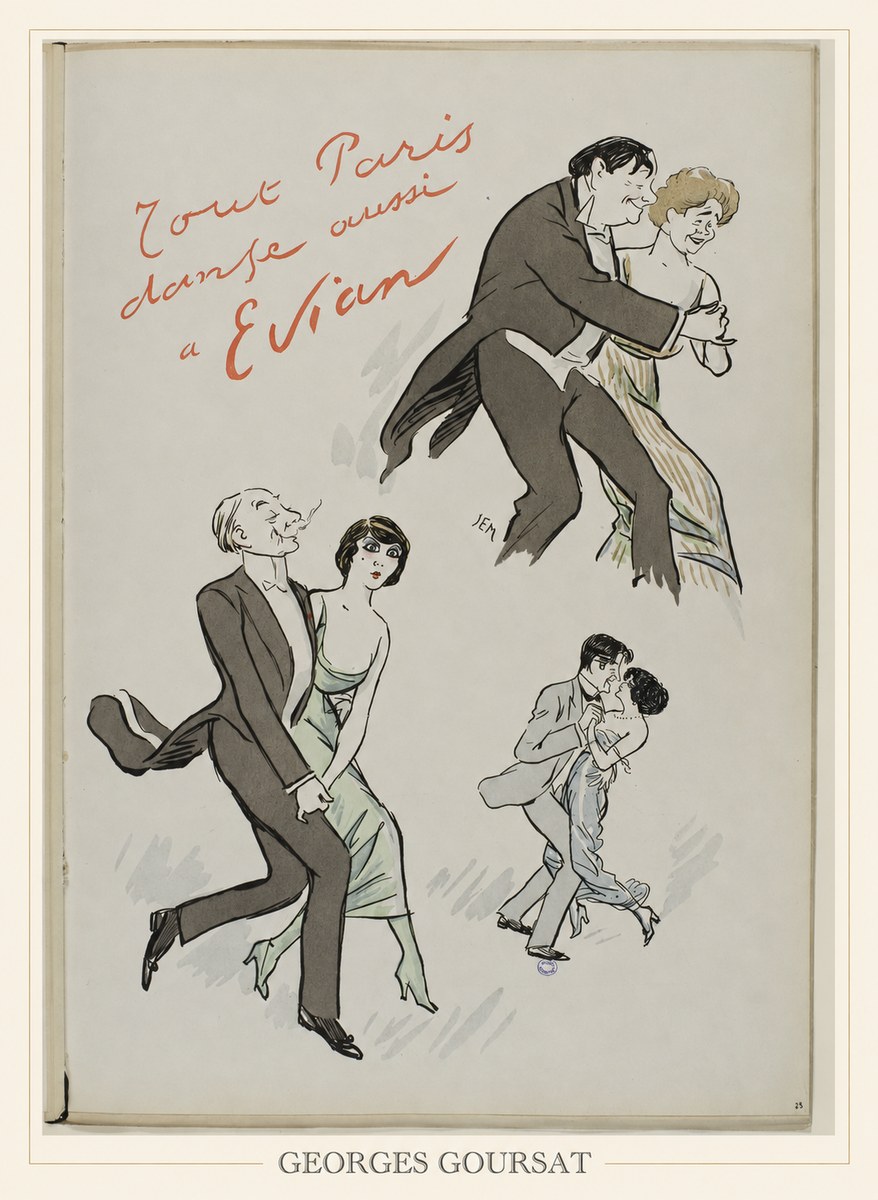 Georges Goursat Tout Paris Danse Aussi À Evian No6 - Juliste