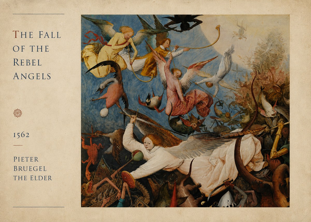 Pieter Bruegel The Fall of the Rebel Angels II No4 - Juliste