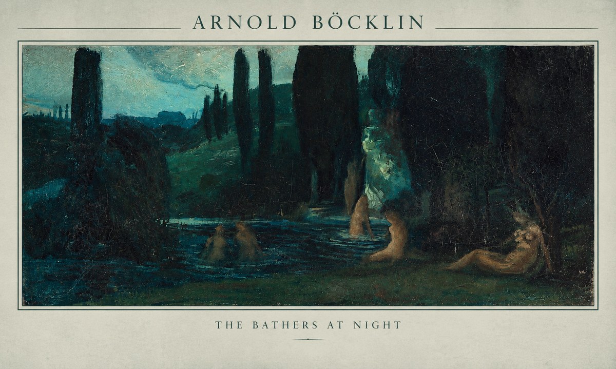 Arnold Böcklin The Bathers at Night No2 - Juliste