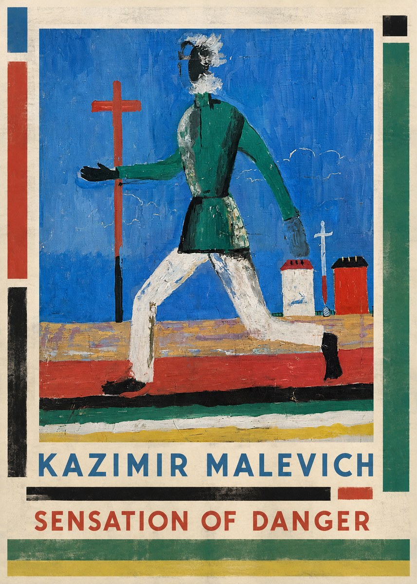 Kazimir Malevich Sensation of Danger No1 - Juliste