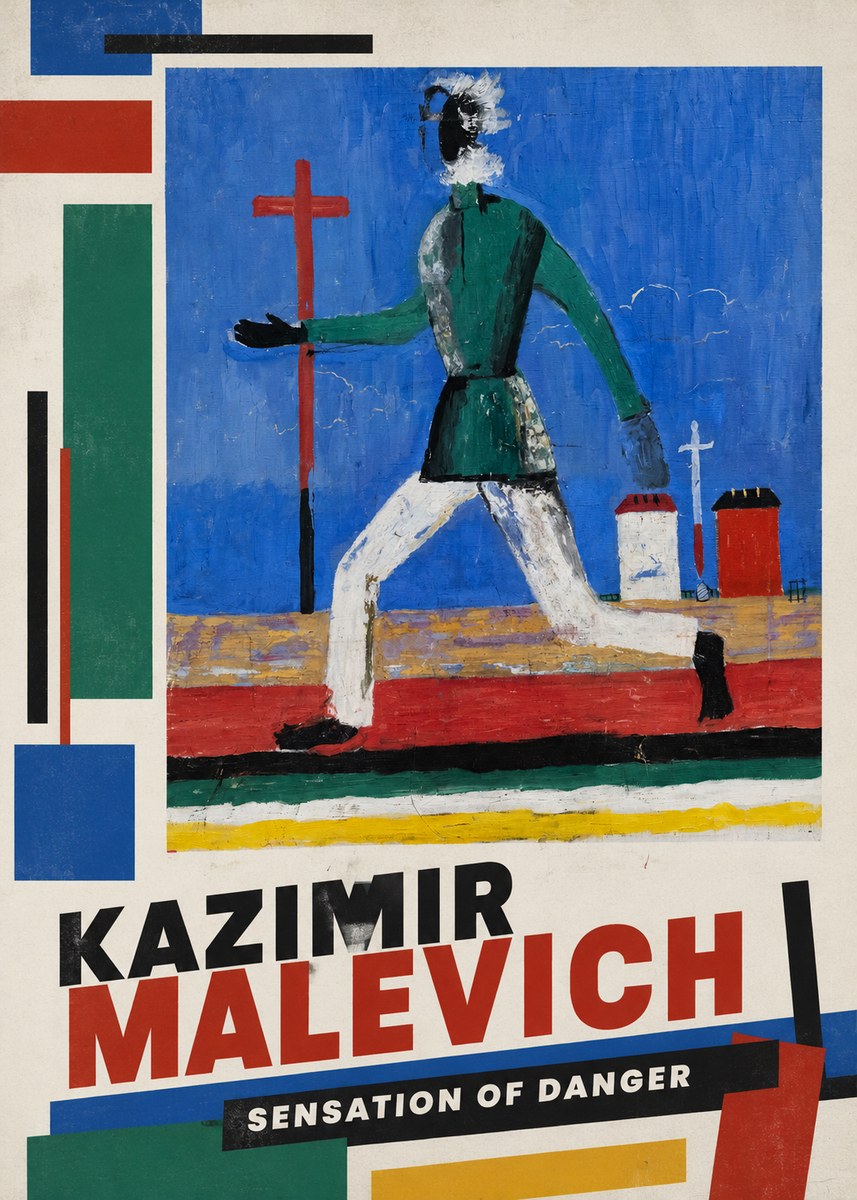 Kazimir Malevich Sensation of Danger No4 - Juliste