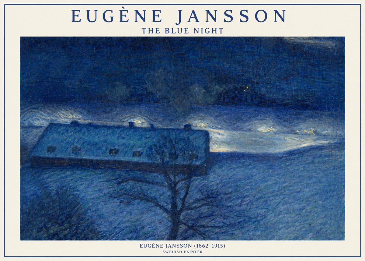 Eugène Jansson The Blue Night No1 - Juliste
