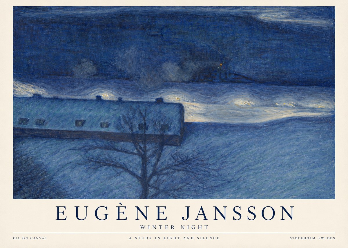 Eugène Jansson The Blue Night No6 - Juliste
