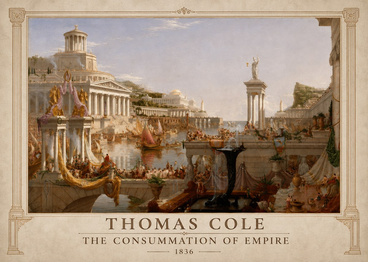 Thomas Cole The Consummation of Empire No1 - Juliste