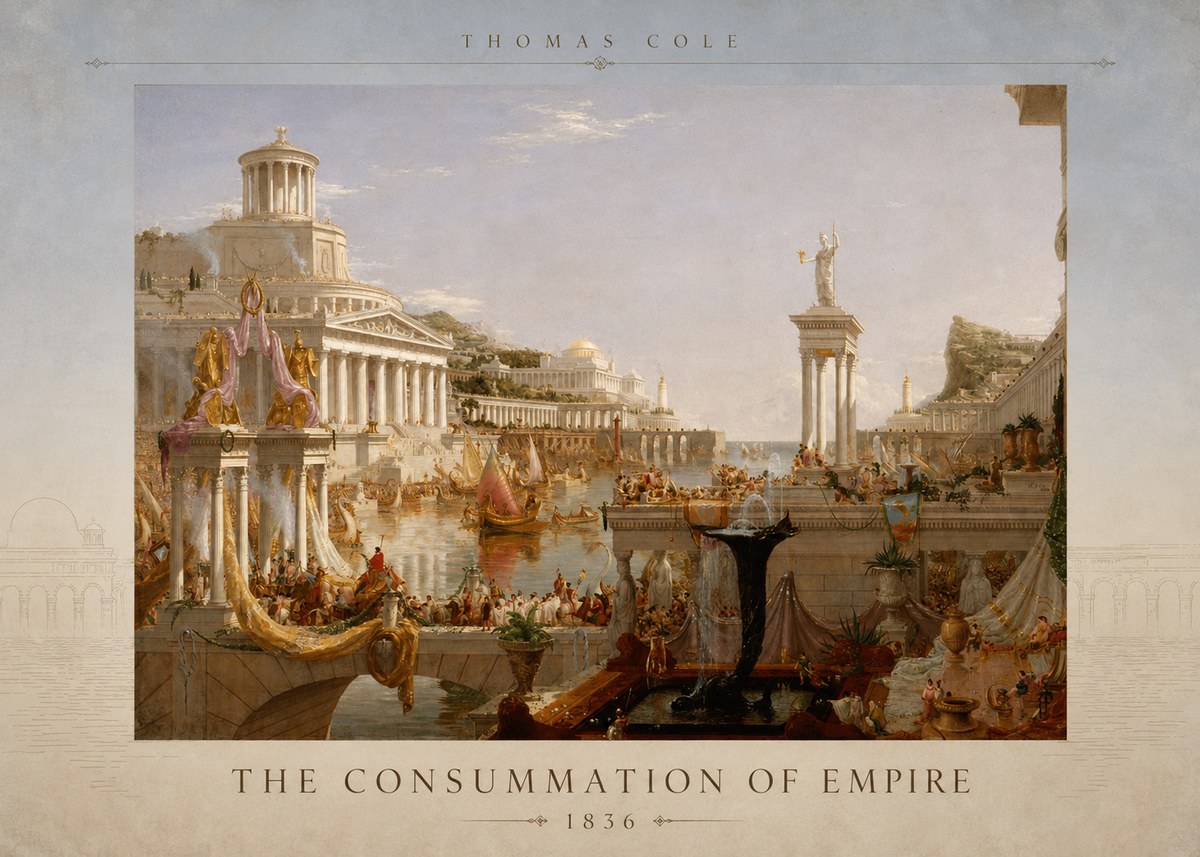 Thomas Cole The Consummation of Empire No3 - Juliste
