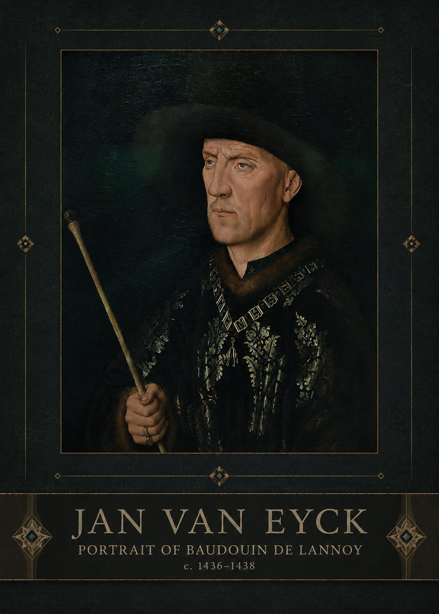 Jan van Eyck Portrait of Baudouin De Lannoy No3 - Juliste