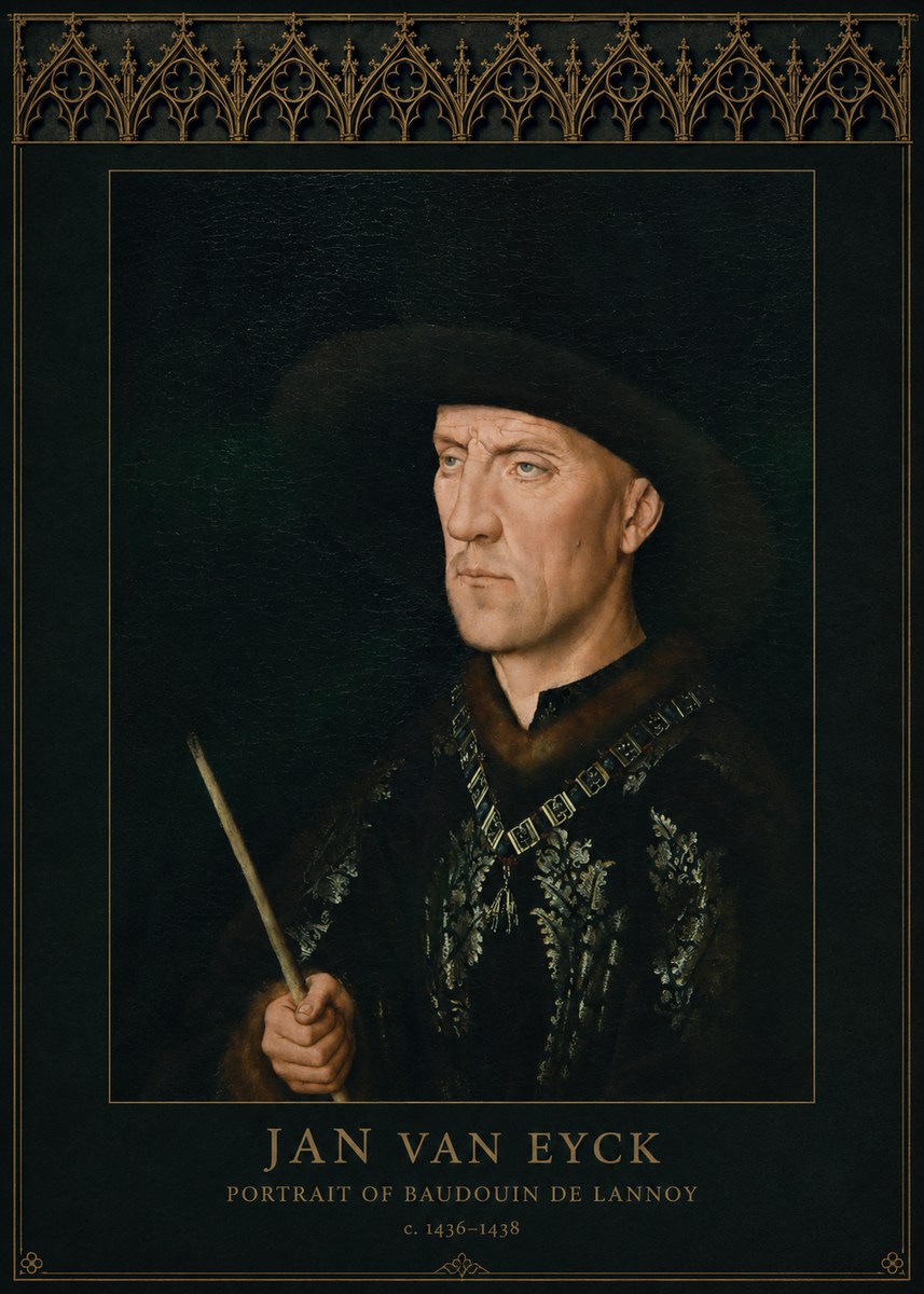 Jan van Eyck Portrait of Baudouin De Lannoy No4 - Juliste