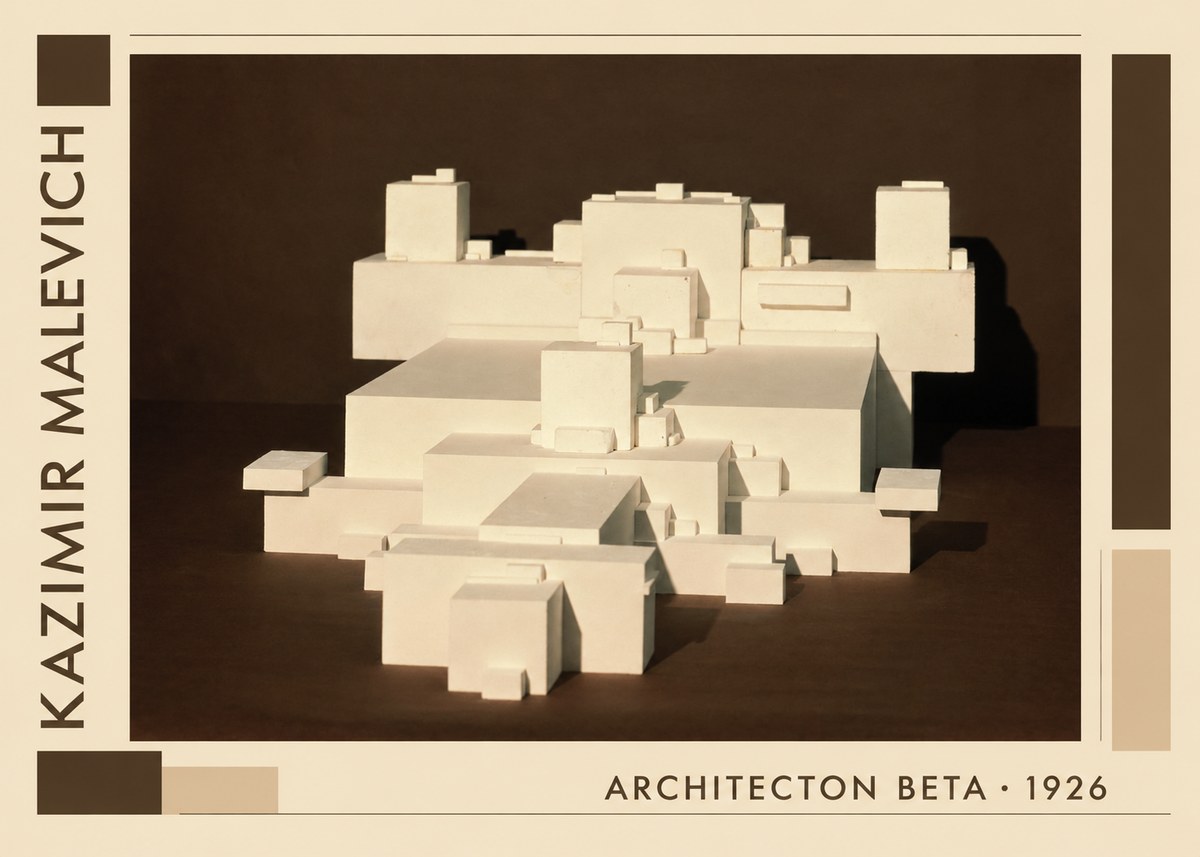 Kazimir Malevich Architecton Beta No1 - Juliste
