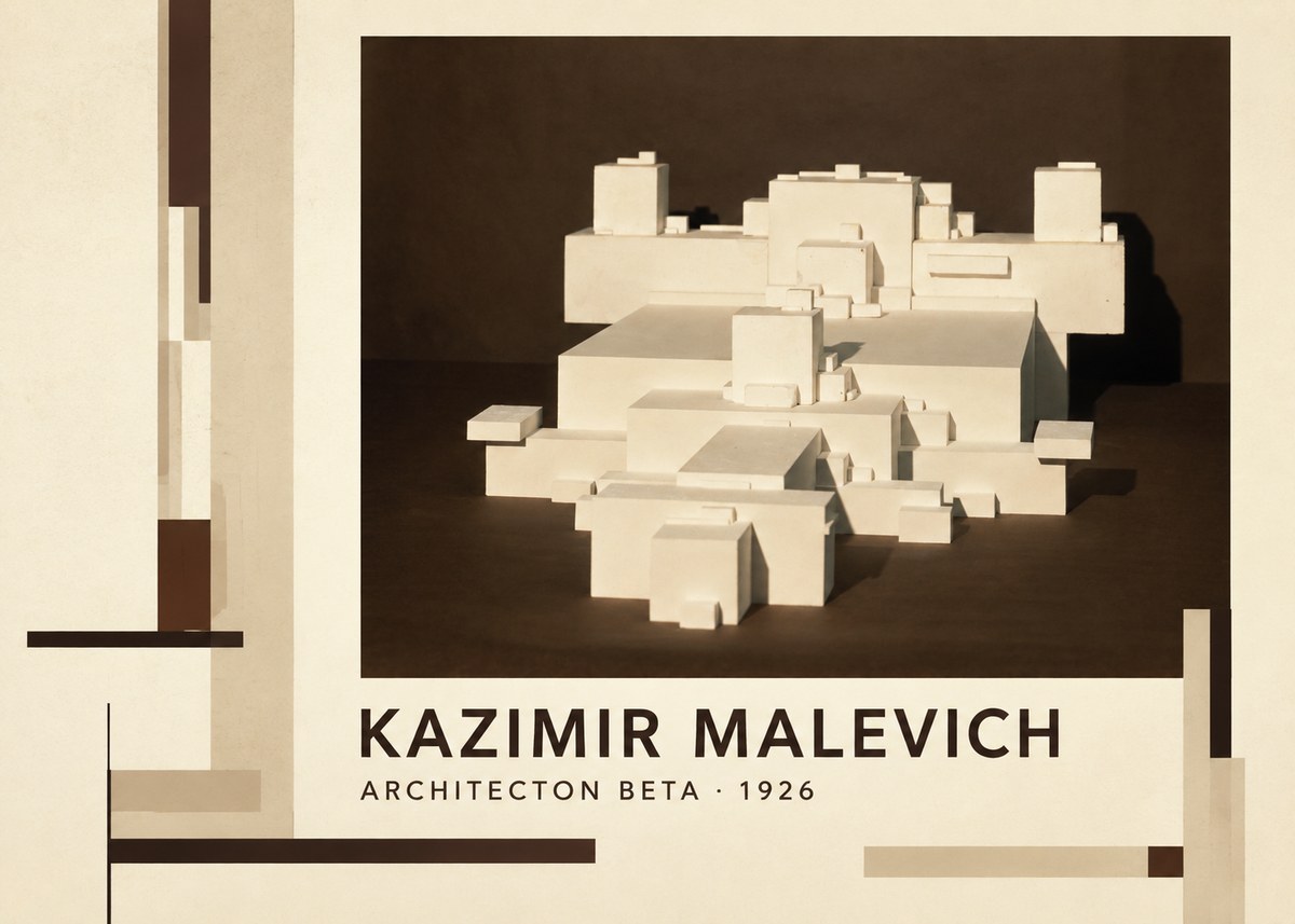 Kazimir Malevich Architecton Beta No3 - Juliste