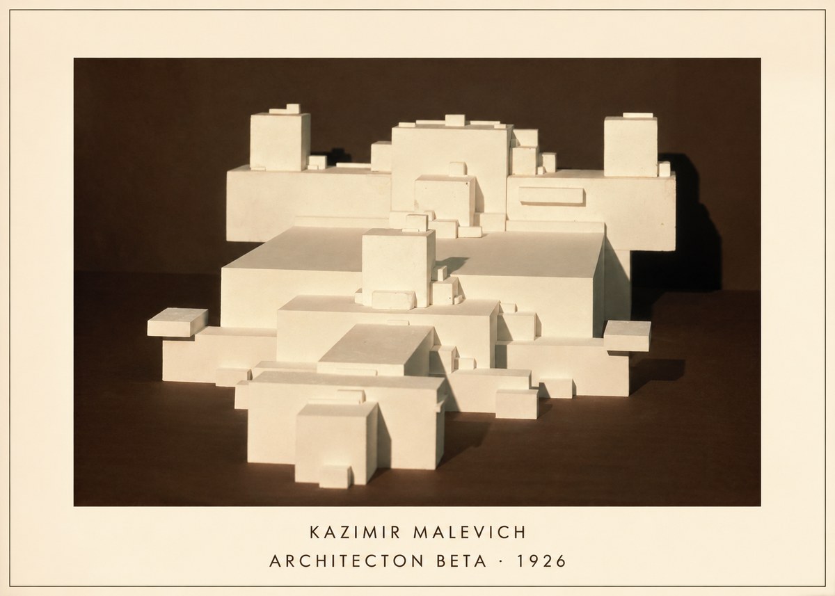 Kazimir Malevich Architecton Beta No4 - Juliste