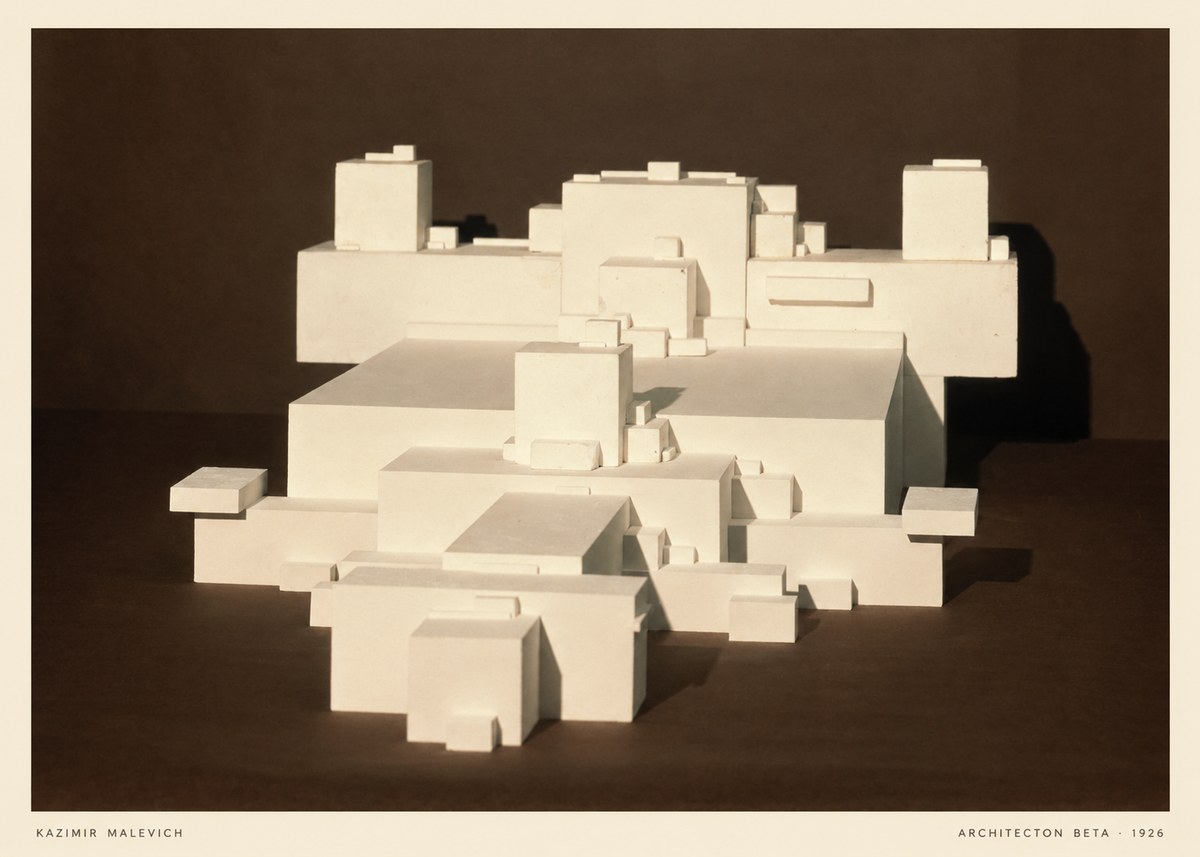 Kazimir Malevich Architecton Beta No5 - Juliste