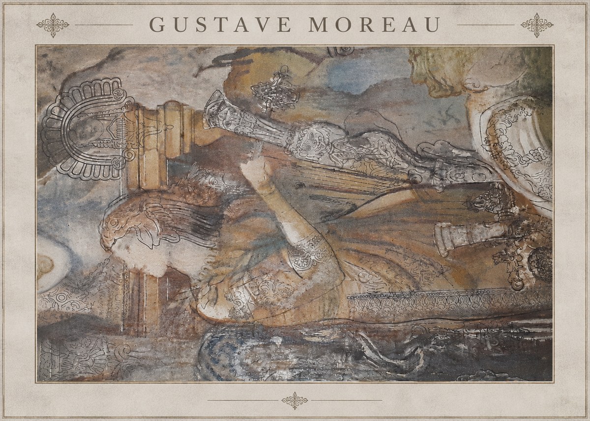 Gustave Moreau Study for the Triumph of Death No4 - Juliste