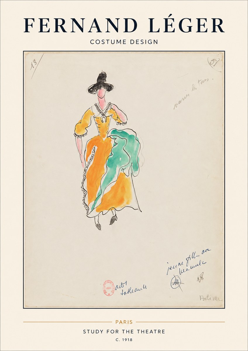 Fernand Léger Study for the Theatre No1 - Juliste