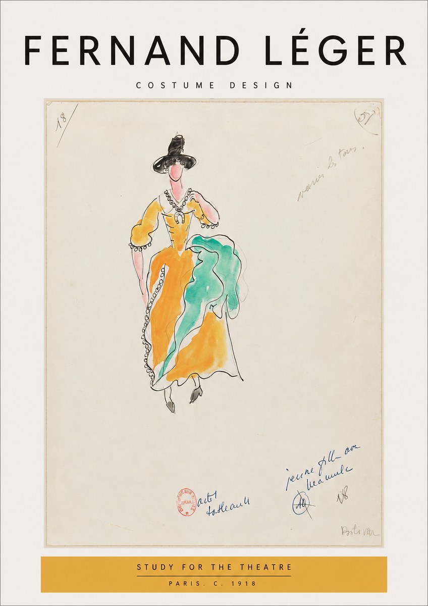 Fernand Léger Study for the Theatre No3 - Juliste