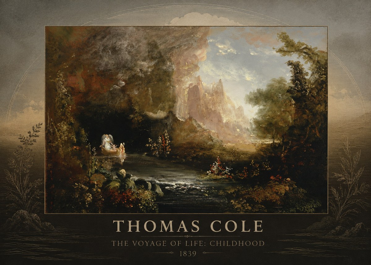 Thomas Cole The Voyage of Life: Childhood II No2 - Juliste