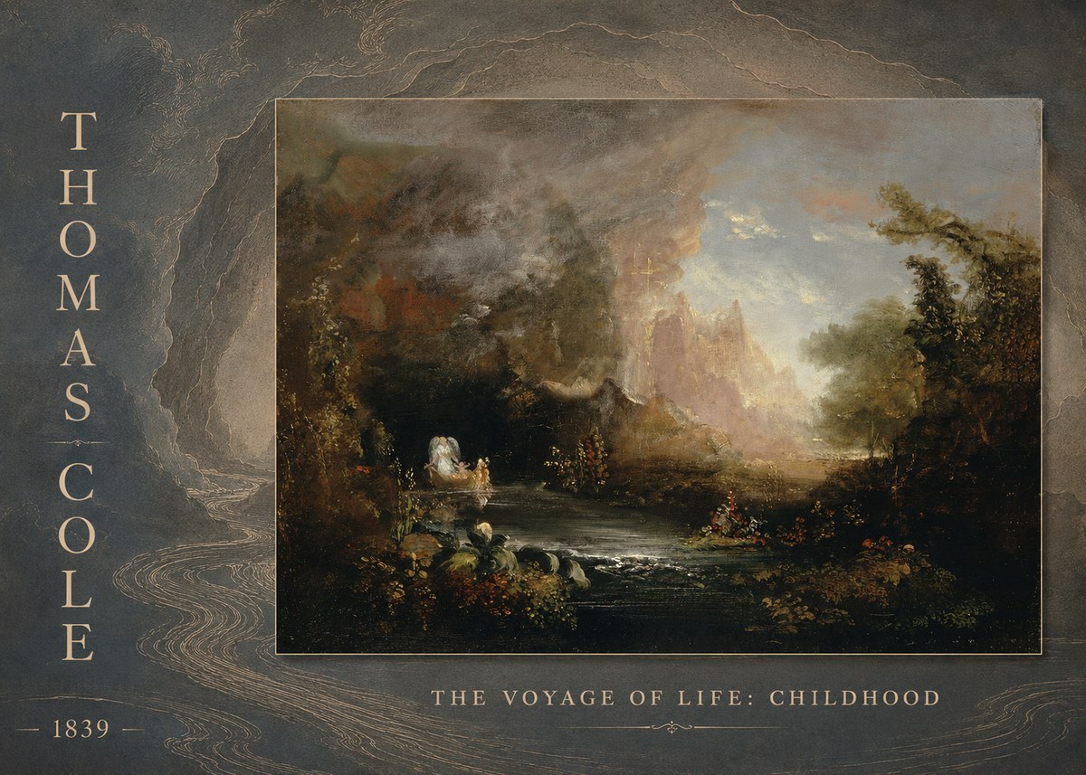 Thomas Cole The Voyage of Life: Childhood II No3 - Juliste