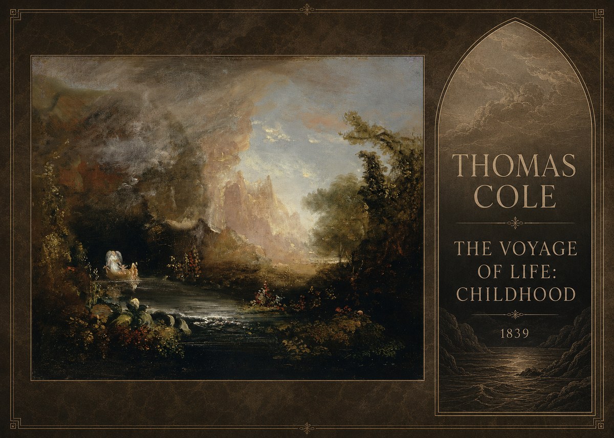 Thomas Cole The Voyage of Life: Childhood II No4 - Juliste