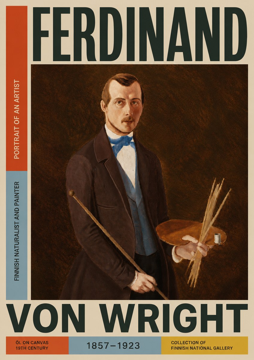 Ferdinand von Wright Portrait of an Artist No4 - Juliste