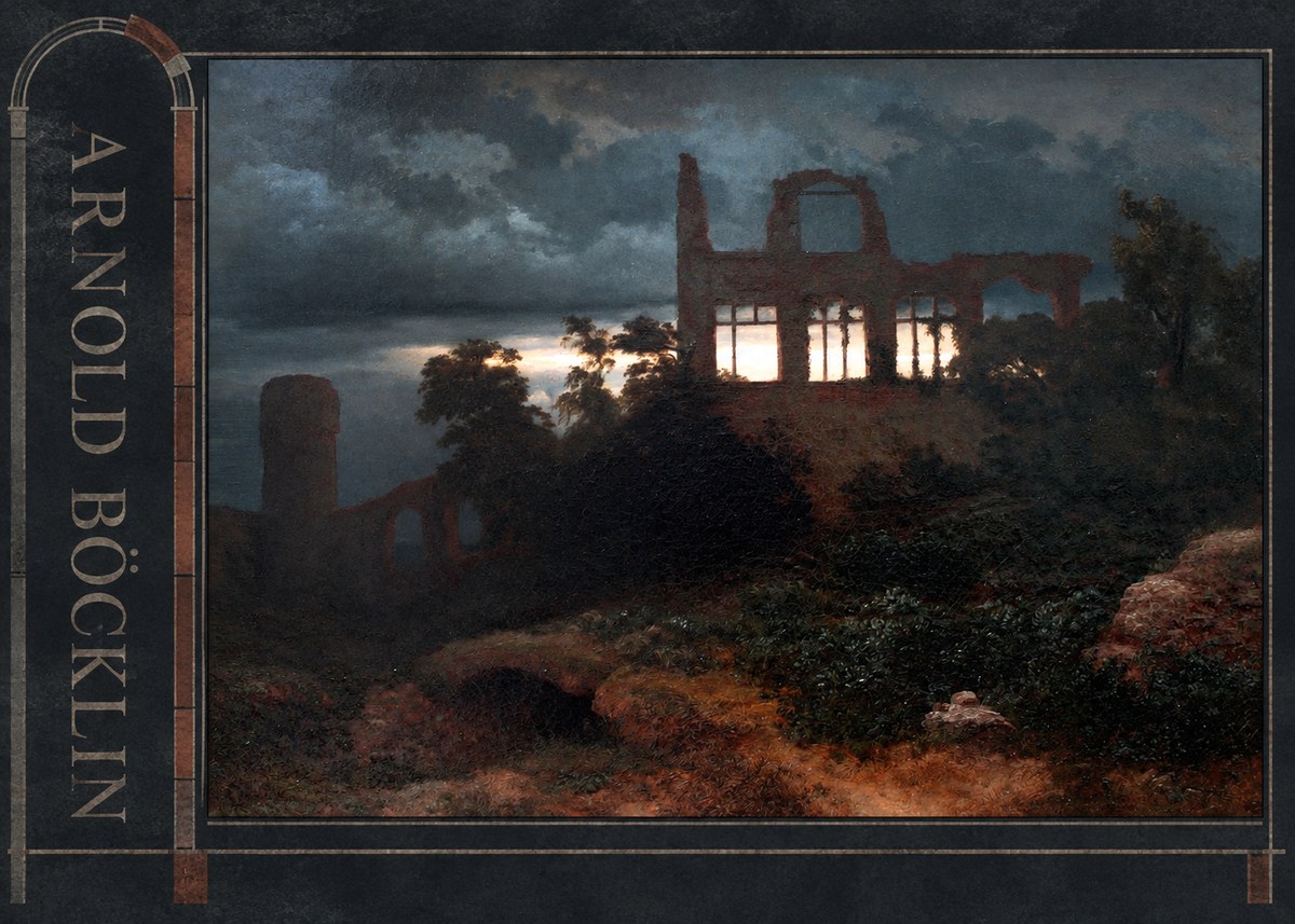 Arnold Böcklin Ruined Castle No3 - Juliste