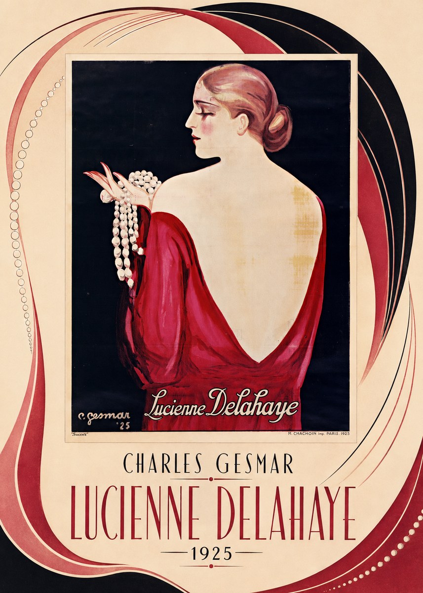 Charles Gesmar Lucienne Delahaye No3 - Juliste