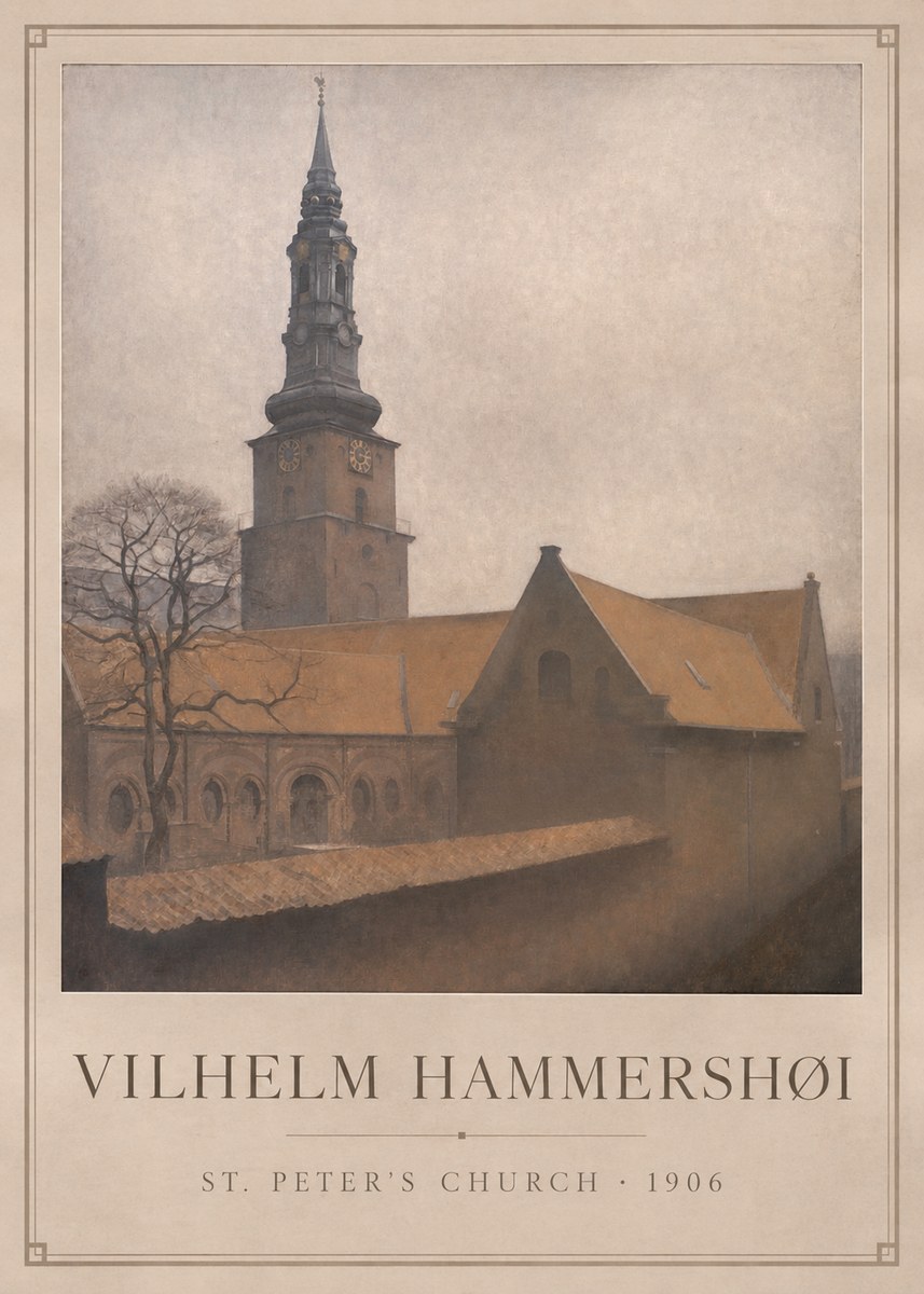 Vilhelm Hammershøi St. Peter's Church No1 - Juliste
