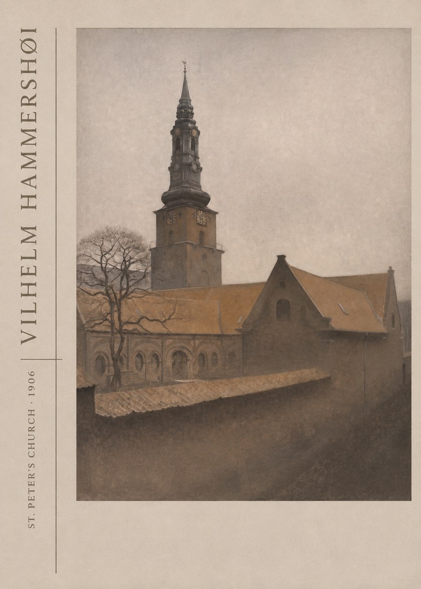 Vilhelm Hammershøi St. Peter's Church No2 - Juliste