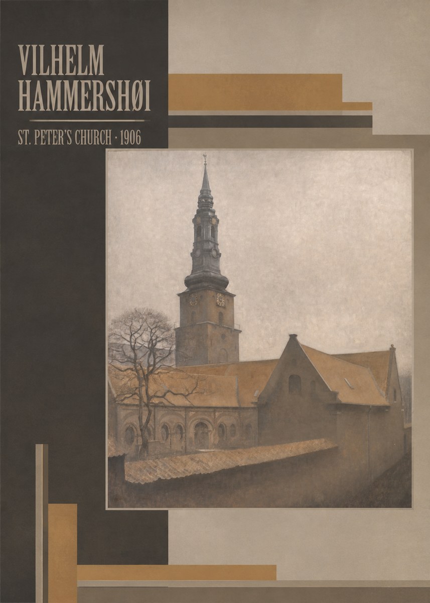 Vilhelm Hammershøi St. Peter's Church No4 - Juliste
