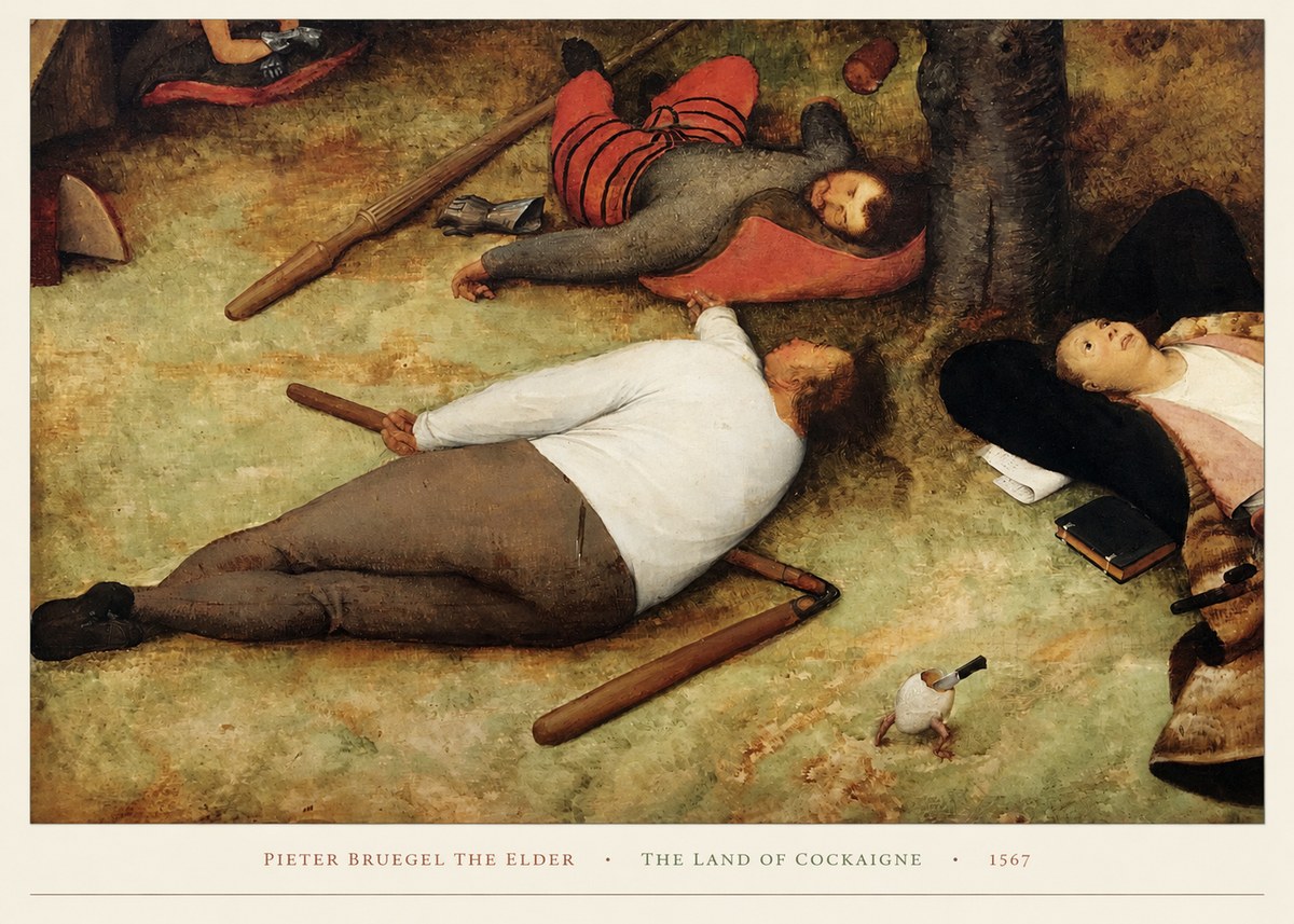 Pieter Bruegel The Land of Cockaigne I No5 - Juliste