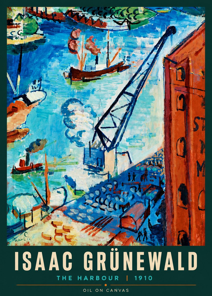 Isaac Grünewald The Harbour No4 - Juliste