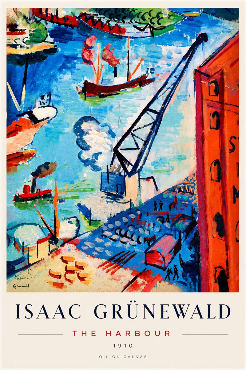 Isaac Grünewald The Harbour No6 - Juliste