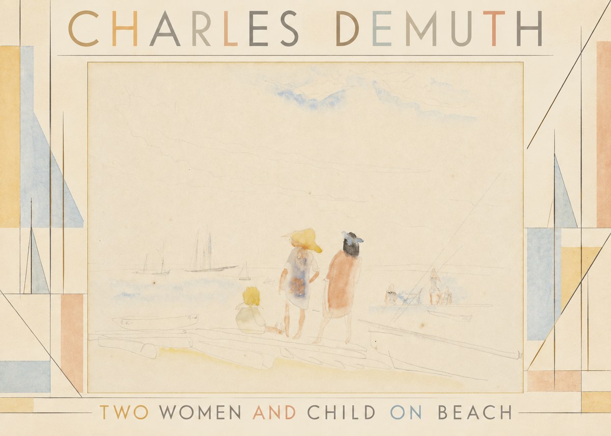 Charles Demuth Two Women and Child on Beach No4 - Juliste