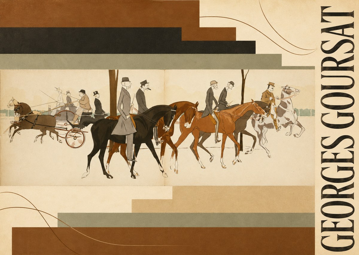 Georges Goursat Equestrian Promenade No6 - Juliste
