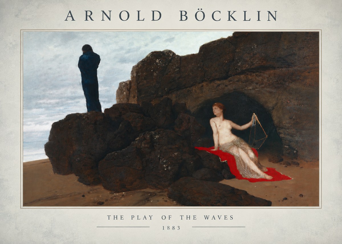Arnold Böcklin The Play of the Waves No3 - Juliste