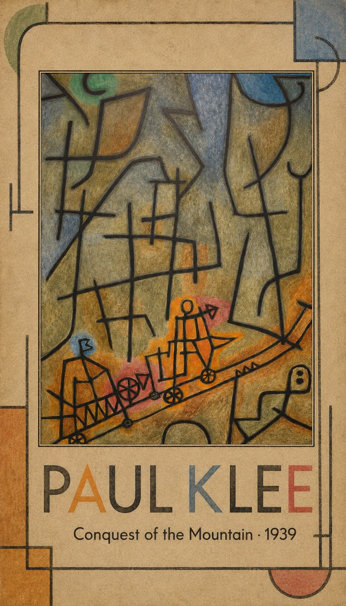 Paul Klee Conquest of the Mountain II No2 - Juliste