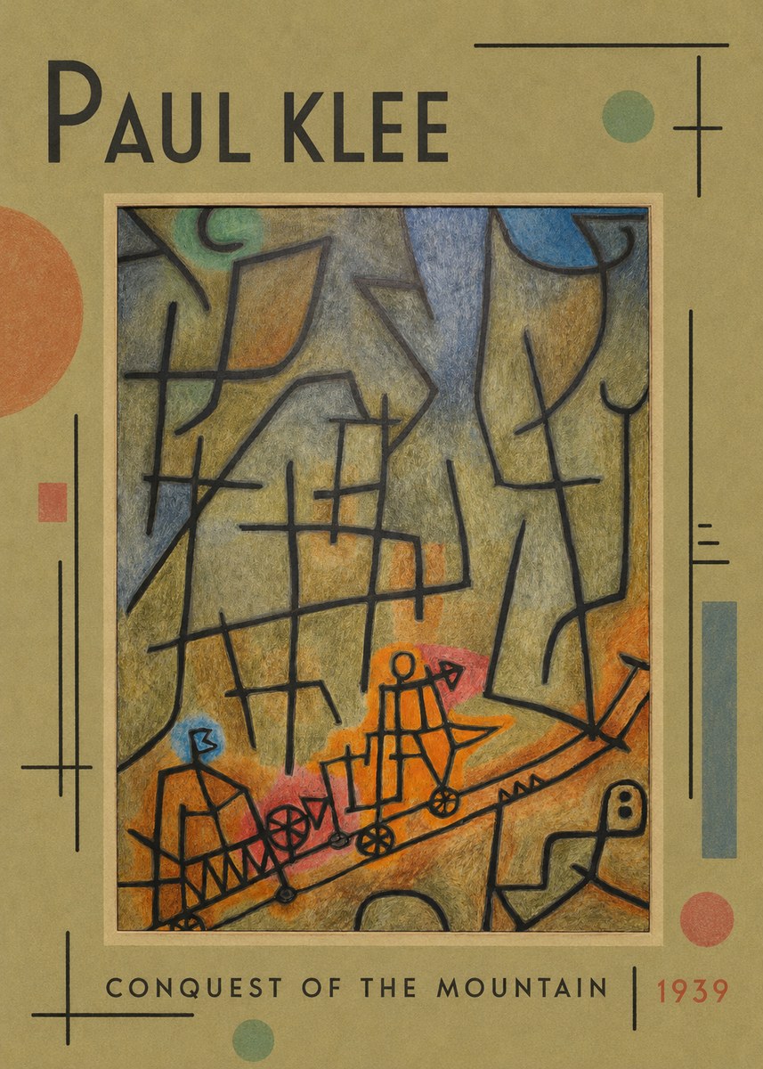 Paul Klee Conquest of the Mountain II No3 - Juliste