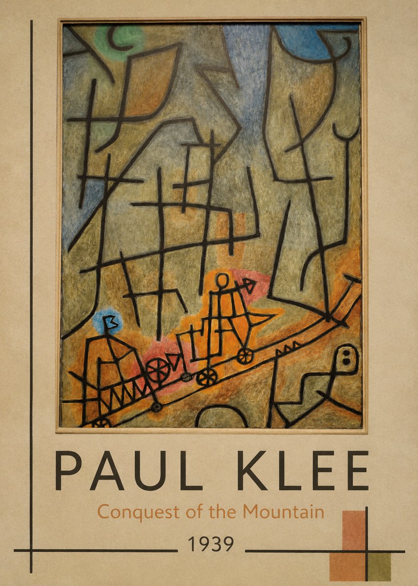 Paul Klee Conquest of the Mountain II No6 - Juliste