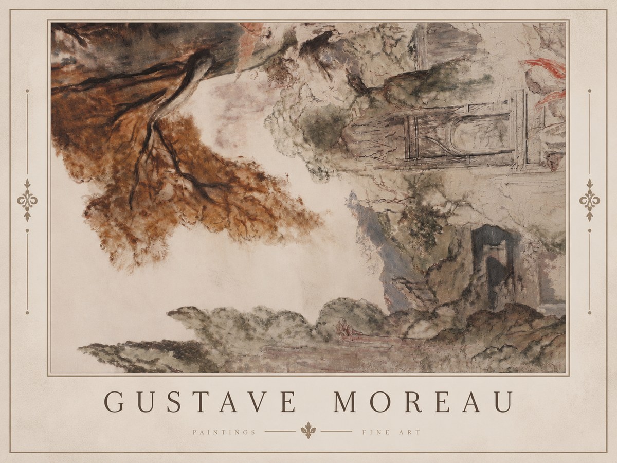 Gustave Moreau Architectural Study No3 - Juliste