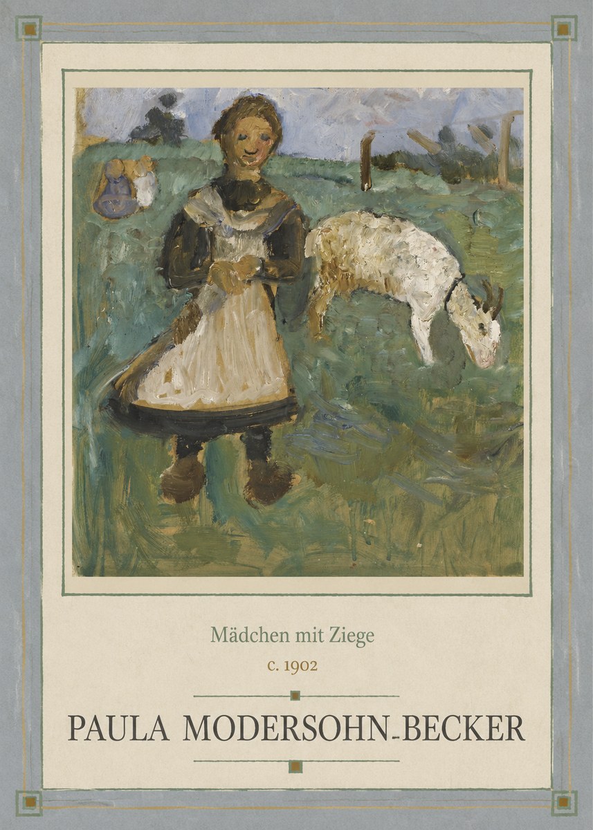 Paula Modersohn-Becker Mädchen Mit Ziege No1 - Juliste