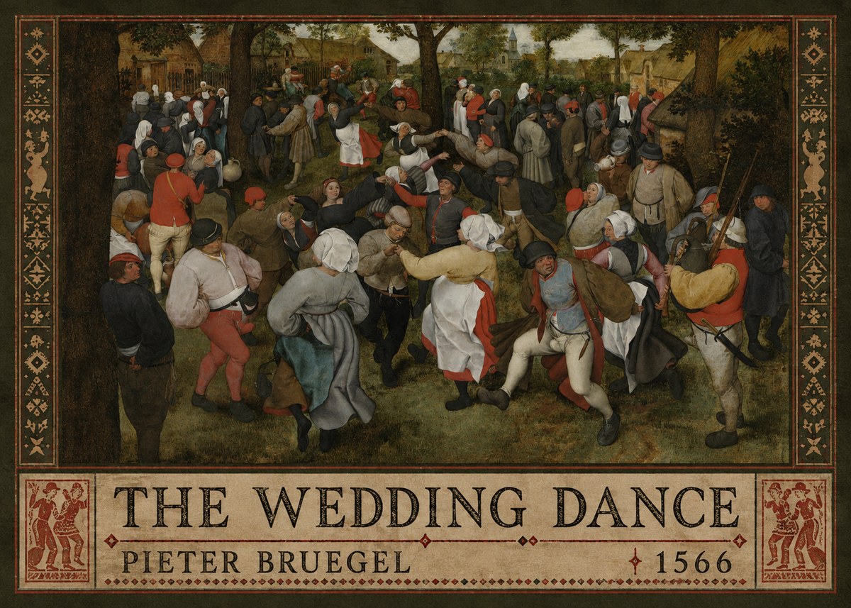 Pieter Bruegel The Wedding Dance I No2 - Juliste