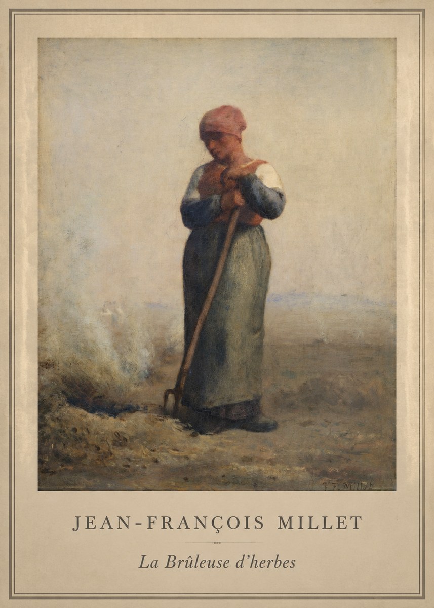 Jean-François Millet La Brûleuse D'herbes No1 - Juliste