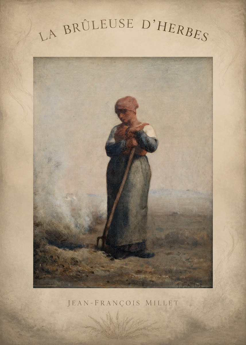 Jean-François Millet La Brûleuse D'herbes No4 - Juliste