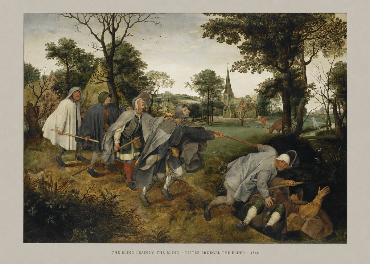 Pieter Bruegel The Blind Leading the Blind I No5 - Juliste